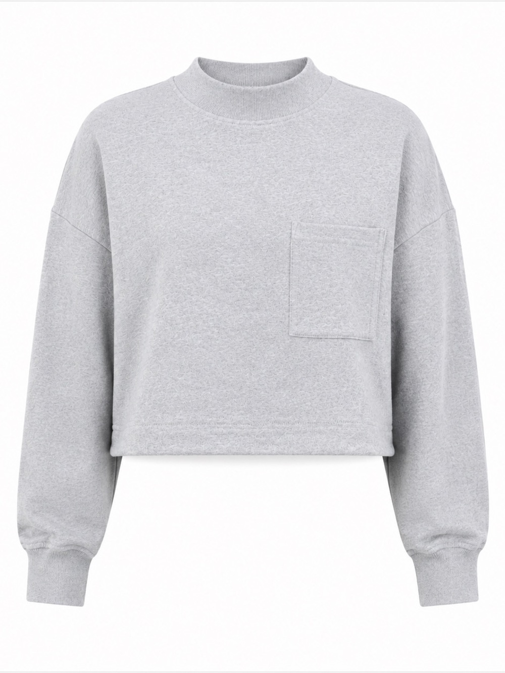 Oak + FORT Cropped Grey Sweatshirt
